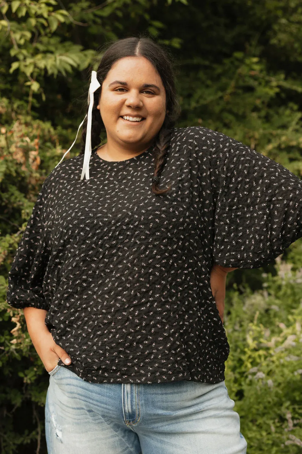 Dongguan Huoyoung Apparel Co Tops|Maternity Friendly<Adrianne Top-Black Floral