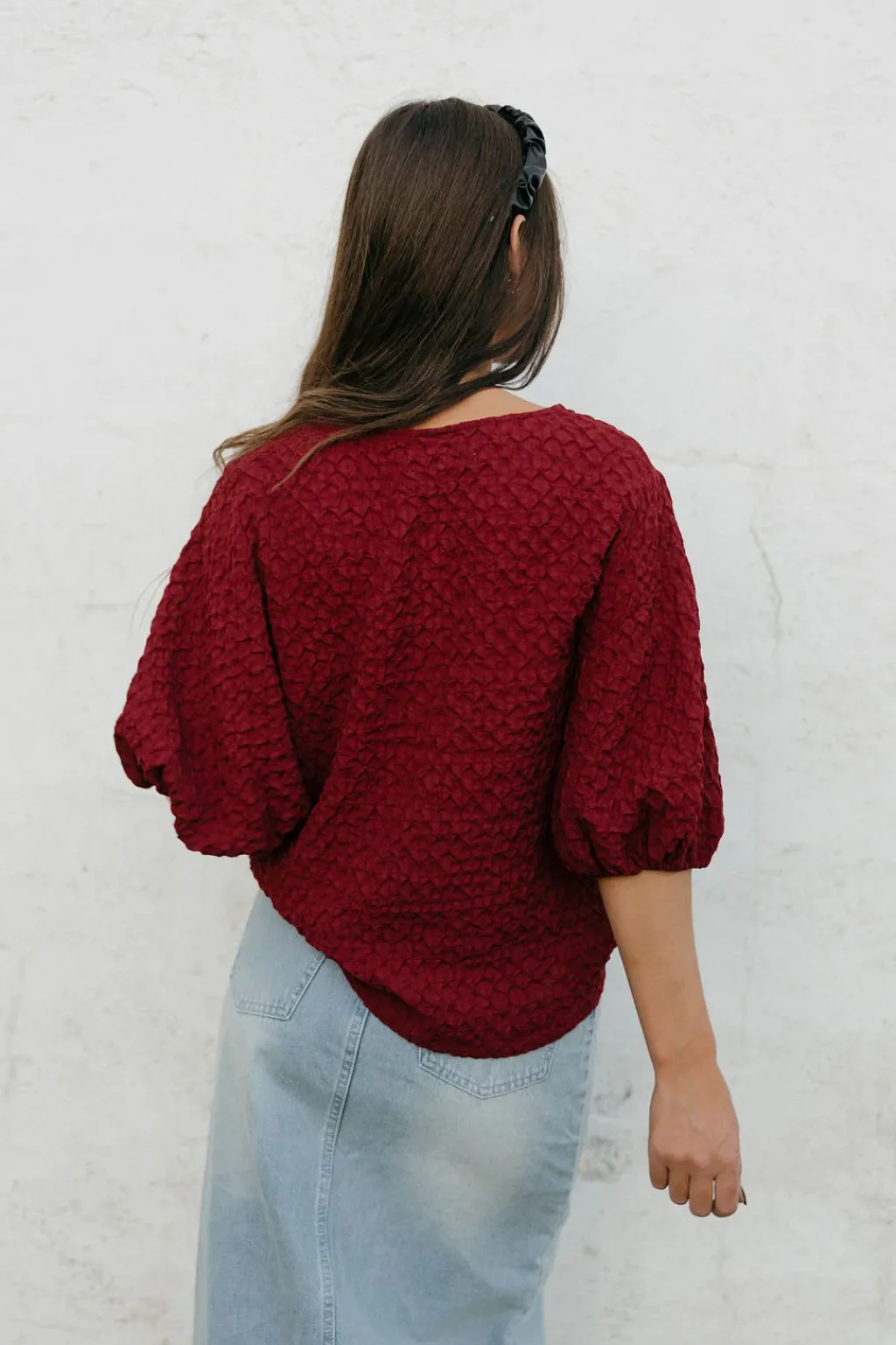 Dongguan Huoyoung Apparel Co Tops|Tops<Adrianne Top-Burgundy