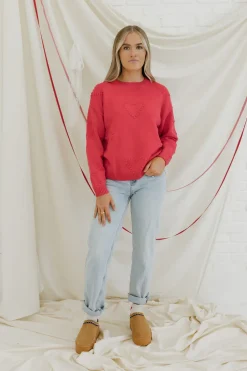 Dongguan Huoyoung Apparel Co Sweaters|Tops<All My Heart Sweater-Bright