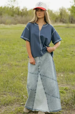 Dongguan Huoyoung Apparel Co Tops|Tops<Alyssa Top-Navy