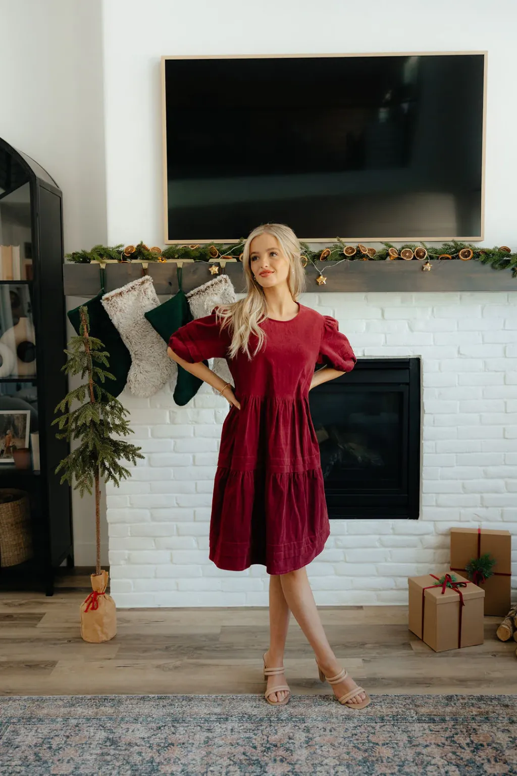 Dongguan Huoyoung Apparel Co Dresses|Maternity Friendly<Ames Dress-Burgundy