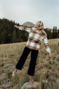 MISS SPARKLING Maternity Friendly|Nursing Friendly<Arwin Flannel-Tan