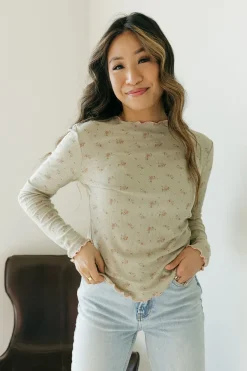 Dongguan Huoyoung Apparel Co Tops|Maternity Friendly<Becca Top-Sage Floral
