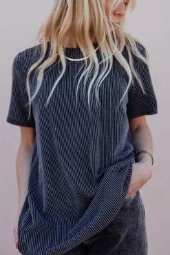Tres Bien Maternity Friendly|Tees<Boone Top-Charcoal