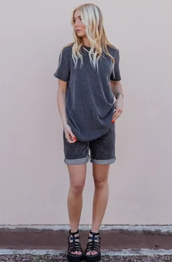 Tres Bien Maternity Friendly|Tees<Boone Top-Charcoal