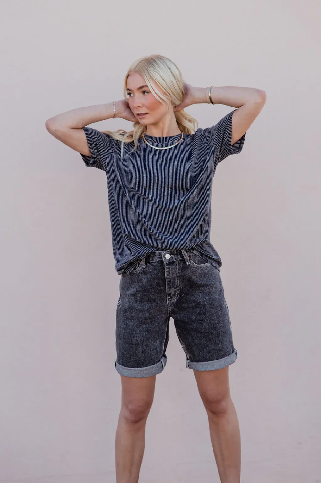 Tres Bien Maternity Friendly|Tees<Boone Top-Charcoal