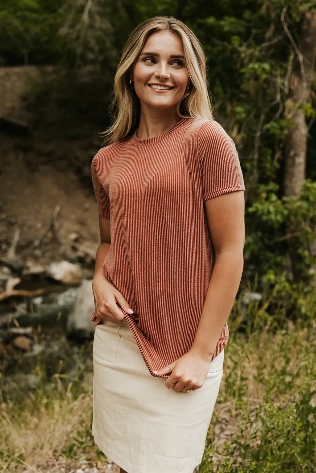 Tres Bien Tops|Tees<Boone Top-Hazelnut