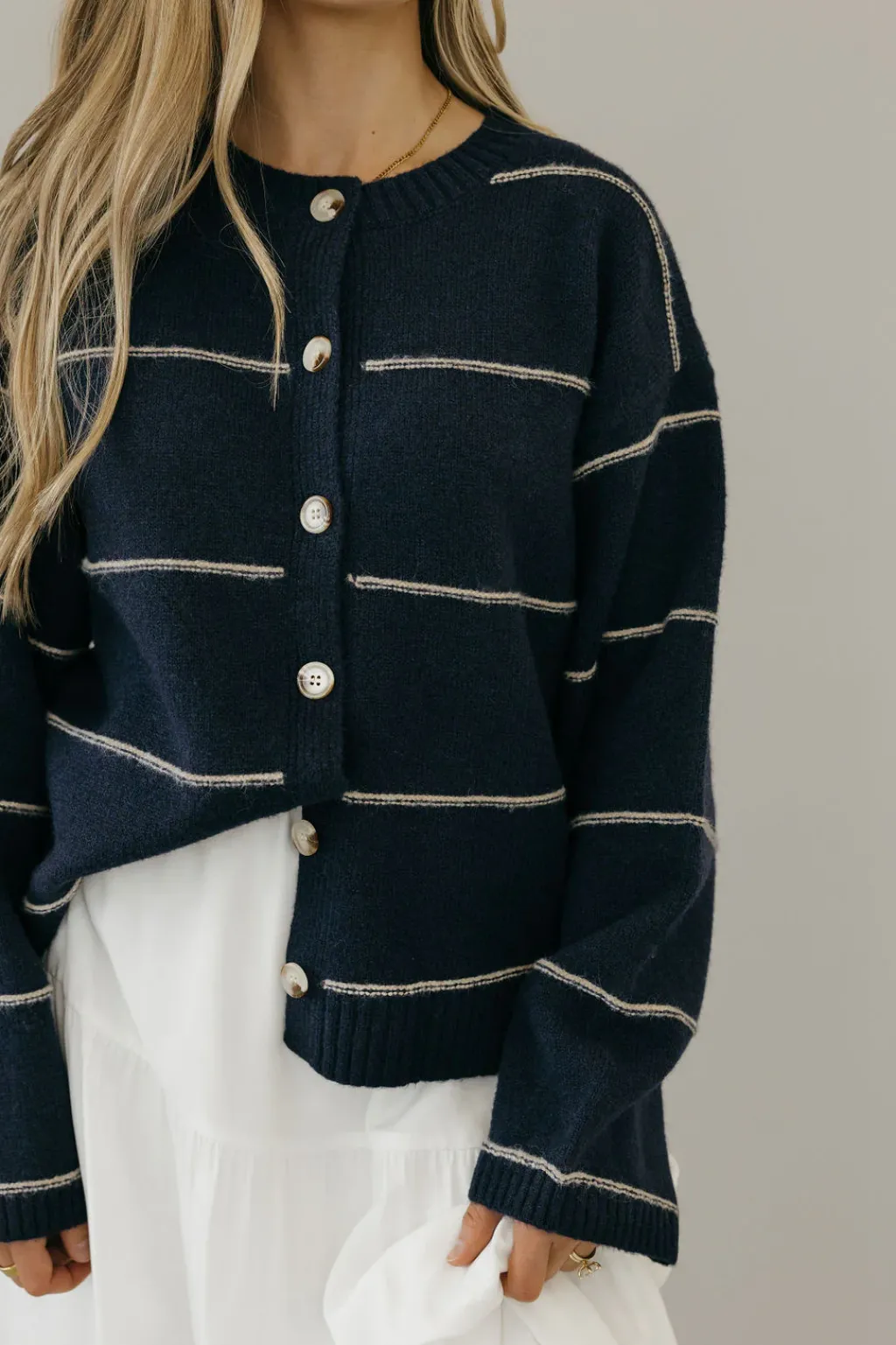 Buttermelon Cardigans|Sweaters<Brett Cardigan-Navy Multi