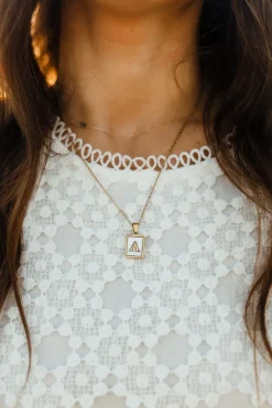 MIA ACCESSORIES Necklaces<Brilee Initial Necklace-Gold