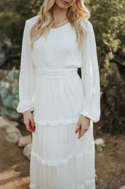Tea N Rose White Collection|Wedding<Calabran Dress-