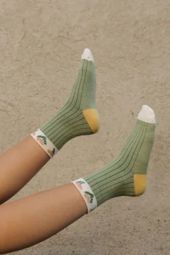Ali Express Socks<Candice Socks-Green/Cream