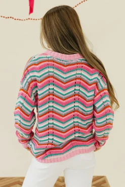 Dongguan Huoyoung Apparel Co Sweaters|Tops<Candy Cane Lane Sweater- Multi