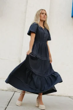 Dongguan Huoyoung Apparel Co Dresses|Maternity Friendly<Caribbean Dress-Navy