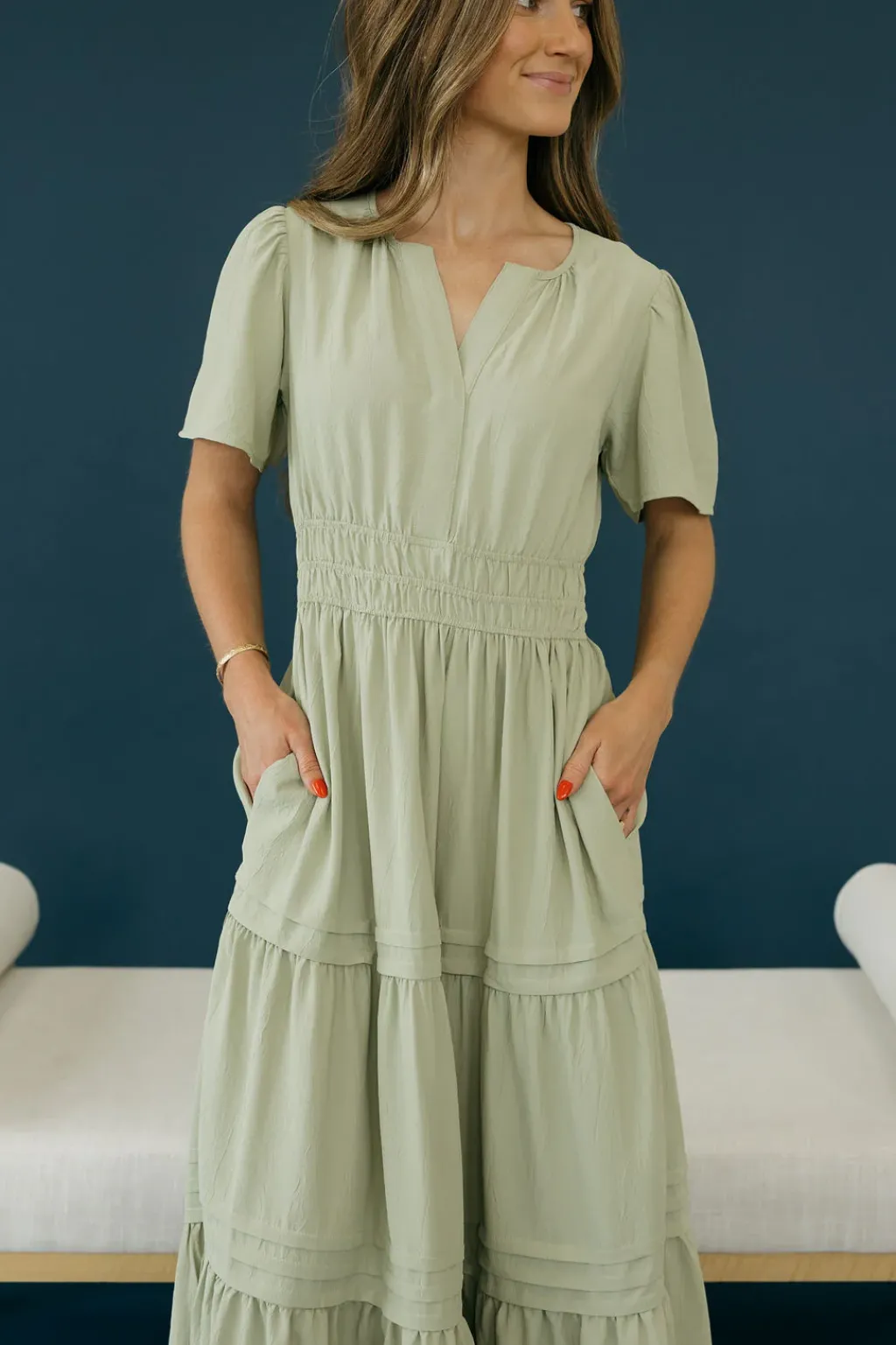 Dongguan Huoyoung Apparel Co Dresses|Maternity Friendly<Caribbean Dress-Sage