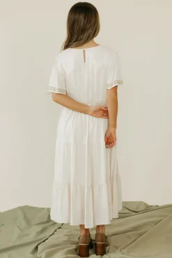 Tea N Rose Maternity Friendly|Dresses<Carina Dress-Ivory