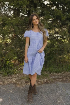 Dongguan Huoyoung Apparel Co Dresses|Midi Dresses<Carlie Dress-Cornflower Blue