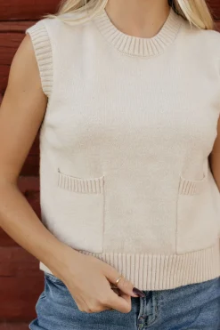 Miou Muse Sweaters<Carolynn Sweater Vest-Beige