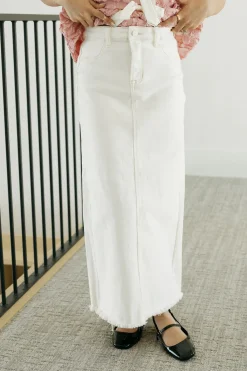 Risen Bottoms|Skirts<Carsen Denim Skirt-Cream