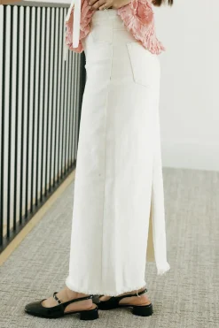 Risen Bottoms|Skirts<Carsen Denim Skirt-Cream