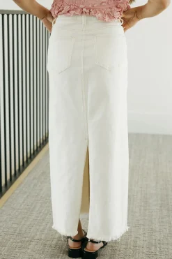 Risen Bottoms|Skirts<Carsen Denim Skirt-Cream