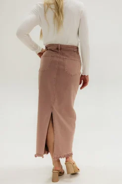 Risen Bottoms|Skirts<Carsen Denim Skirt-Mauve