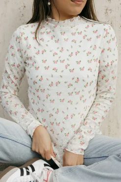 Rareraw Maternity Friendly|Long Sleeve<Charlotte Top-Cream Floral