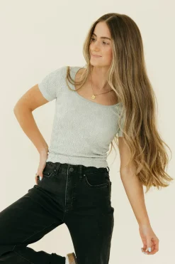 Hem & Thread Tees<Chelsey Top-Sage