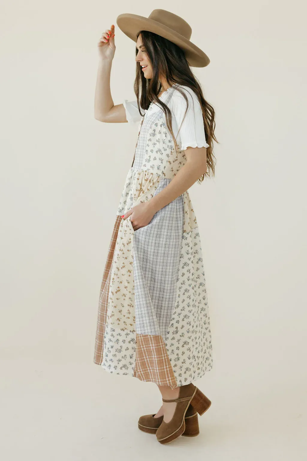 Polagram Maternity Friendly|Nursing Friendly<Claire Dress-Ivory Multi