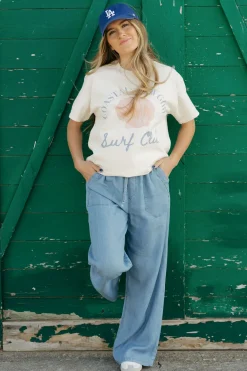 WKNDER Maternity Friendly|Tees<Coastal Cowgirl Tee-Ivory