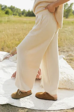 Tea N Rose Bottoms|Pants<Cole Pants-Ivory