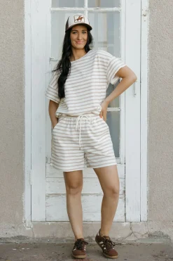 Polagram Bottoms|Shorts<Corrie Shorts-Ivory/Taupe
