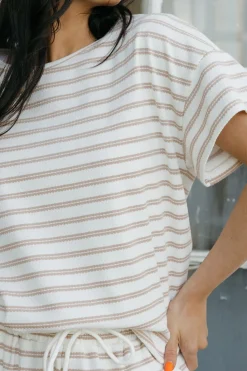 Polagram Maternity Friendly|Tops<Corrie Top-Ivory/Taupe