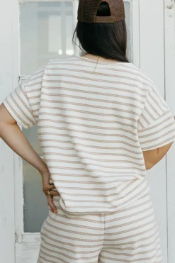 Polagram Maternity Friendly|Tops<Corrie Top-Ivory/Taupe
