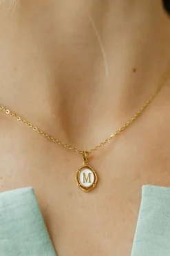 Ali Express Necklaces<Dainty Initial Necklace-Gold