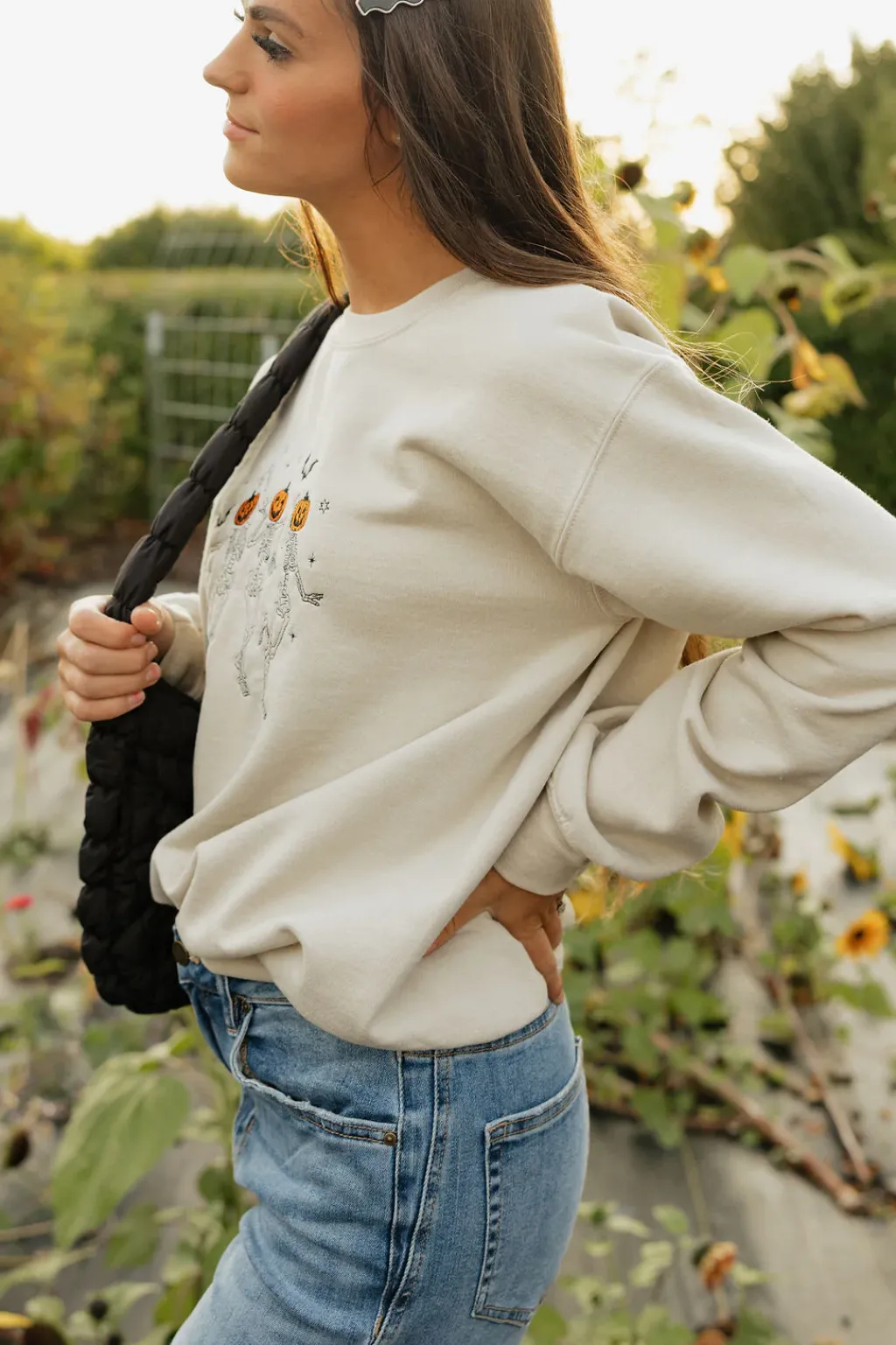 Shop Southern Belle Tops|Pullovers<Dancing Skeletons Pullover-Taupe