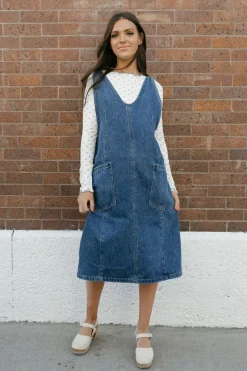 Tea N Rose Maternity Friendly|Dresses<Daria Dress-Indigo