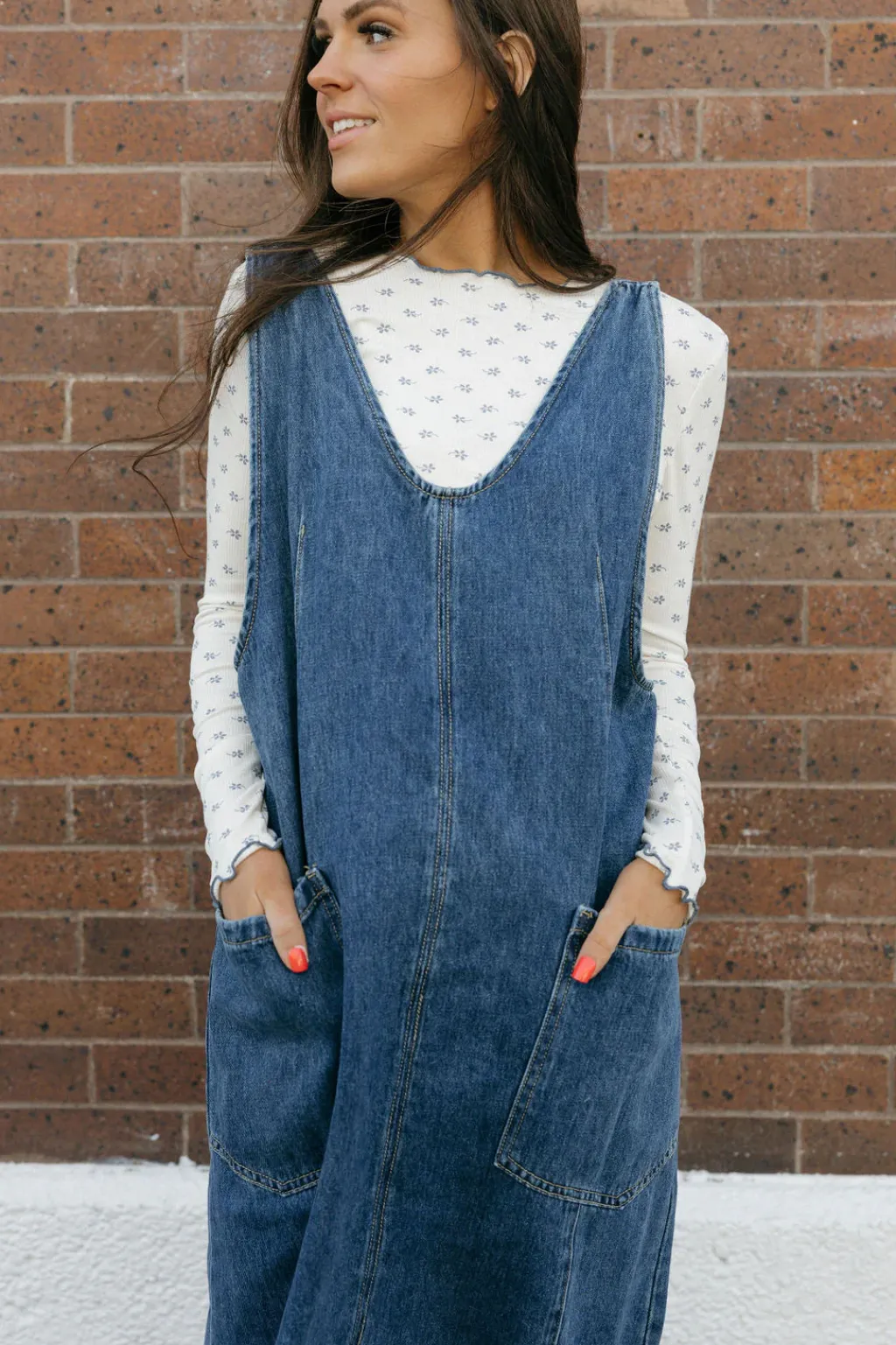 Tea N Rose Maternity Friendly|Dresses<Daria Dress-Indigo
