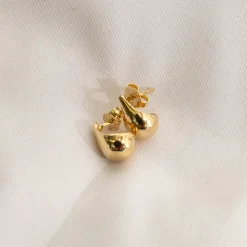 Faire Earrings<Elma Stud Hoop Earrings-Gold