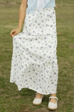 Love Tree Skirts<Elodie Skirt-Indigo Floral