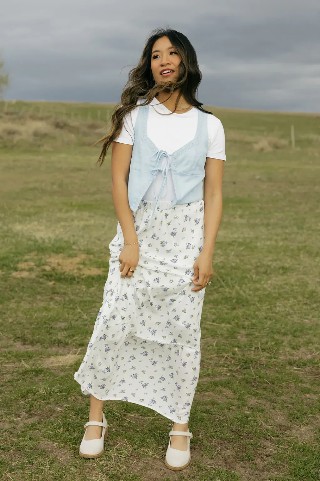 Love Tree Skirts<Elodie Skirt-Indigo Floral