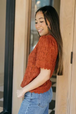Polagram Tops|Tees<Emmie Top-Rust