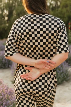 Dongguan Huoyoung Apparel Co Tops|Maternity Friendly<Essie Top-Black/Tan