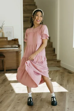 Dongguan Huoyoung Apparel Co Dresses|Maternity Friendly<Faith Dress-Rose