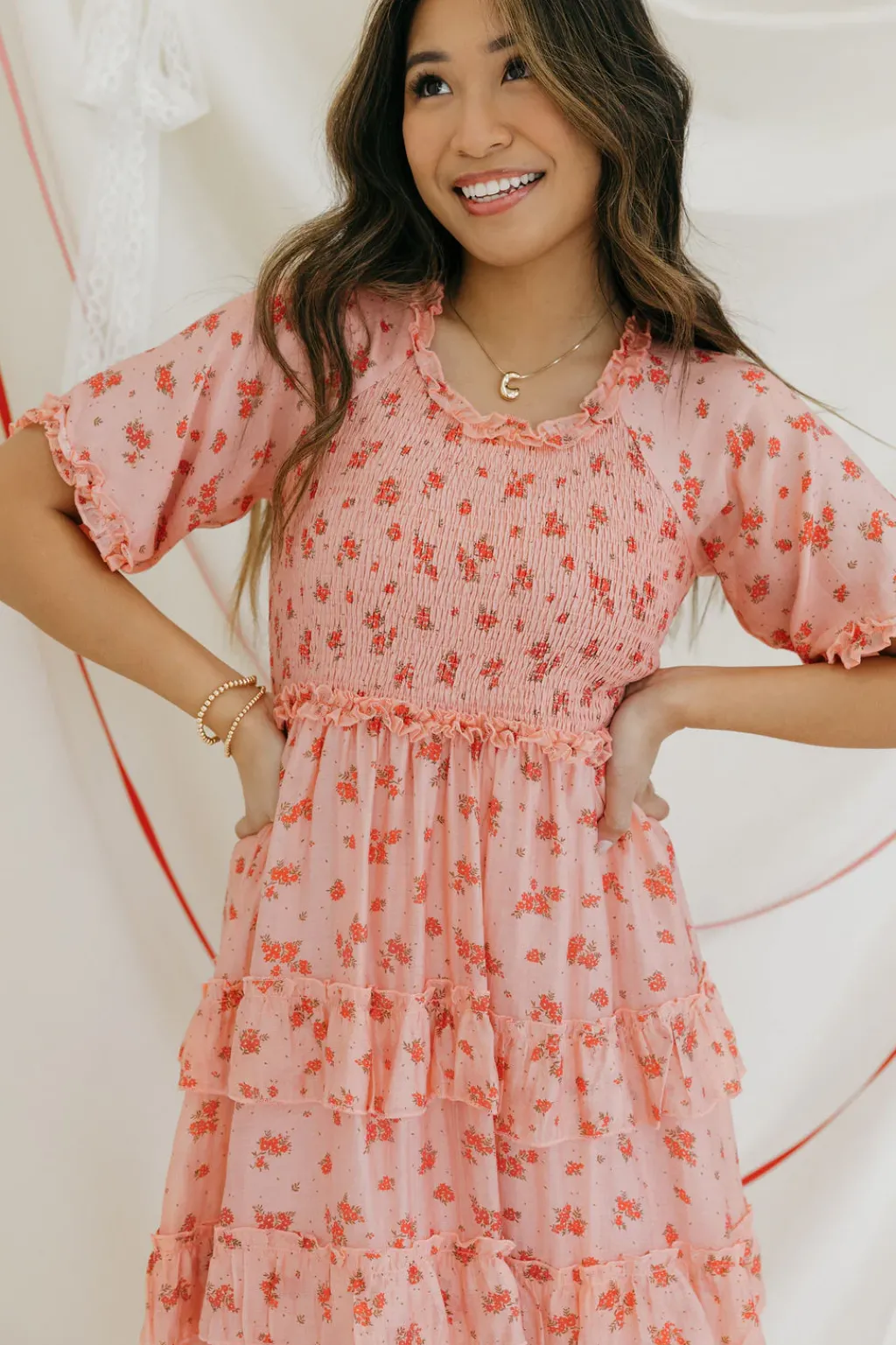 Dongguan Huoyoung Apparel Co Dresses|Dresses<Forever Yours Dress-Peach Multi