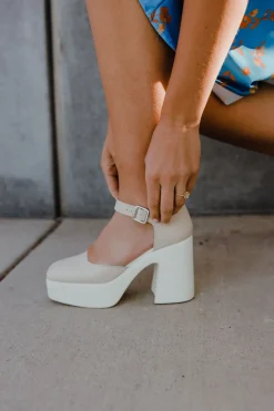 Free People Heels<Gwen Platform Mary Janes-Moonlight