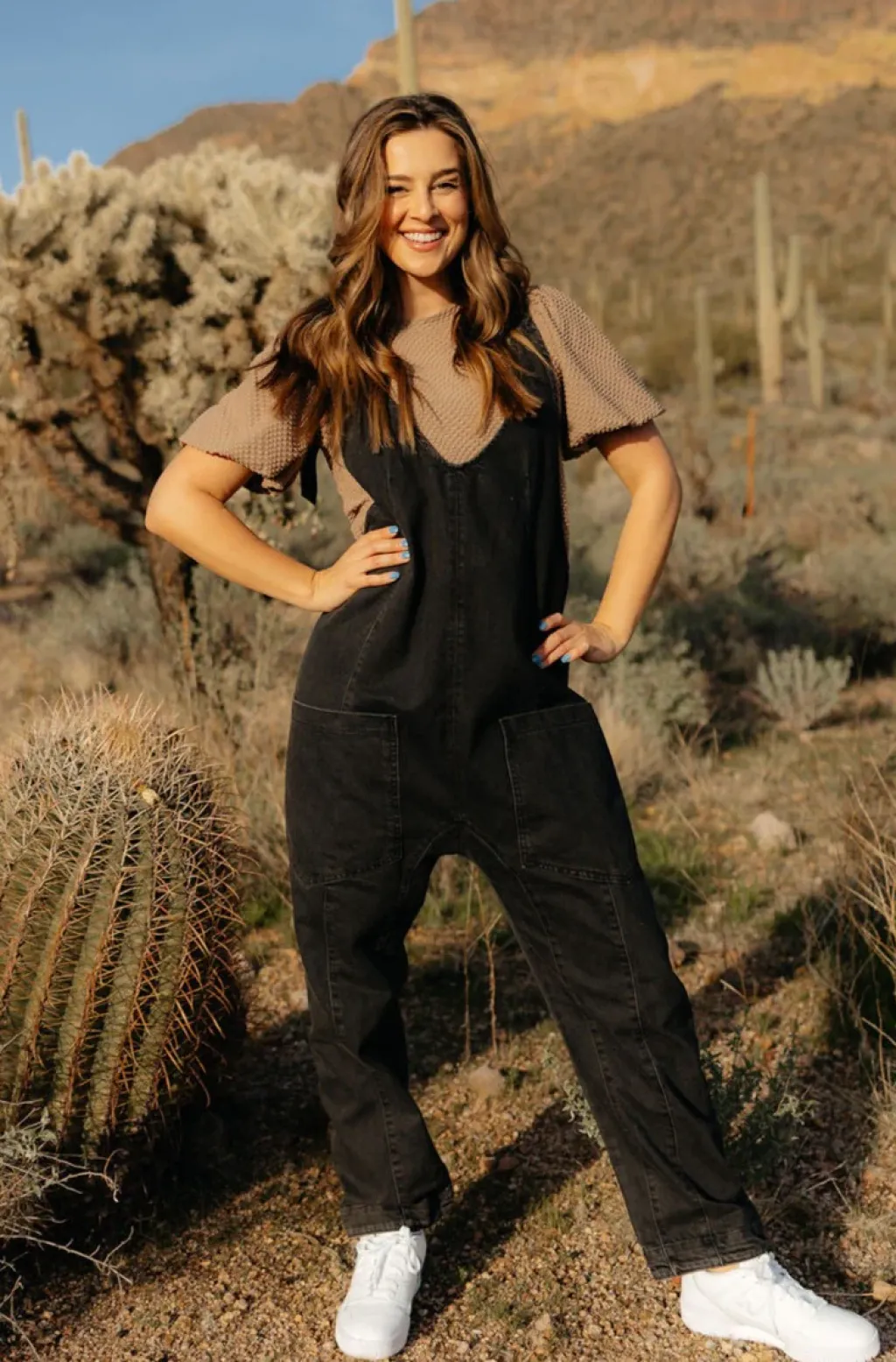 Free People Maternity Friendly|Bottoms<High Roller Jumpsuit-Mineral Black