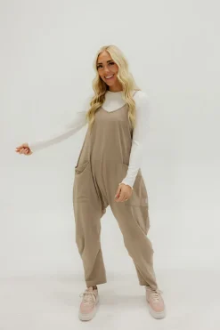 Free People Maternity Friendly|Overalls & Jumpsuits<Hot Shot Onesie-Mocha Latte