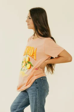 Alexis G. Maternity Friendly|Tops<Fresh Oranges Tee-Peach