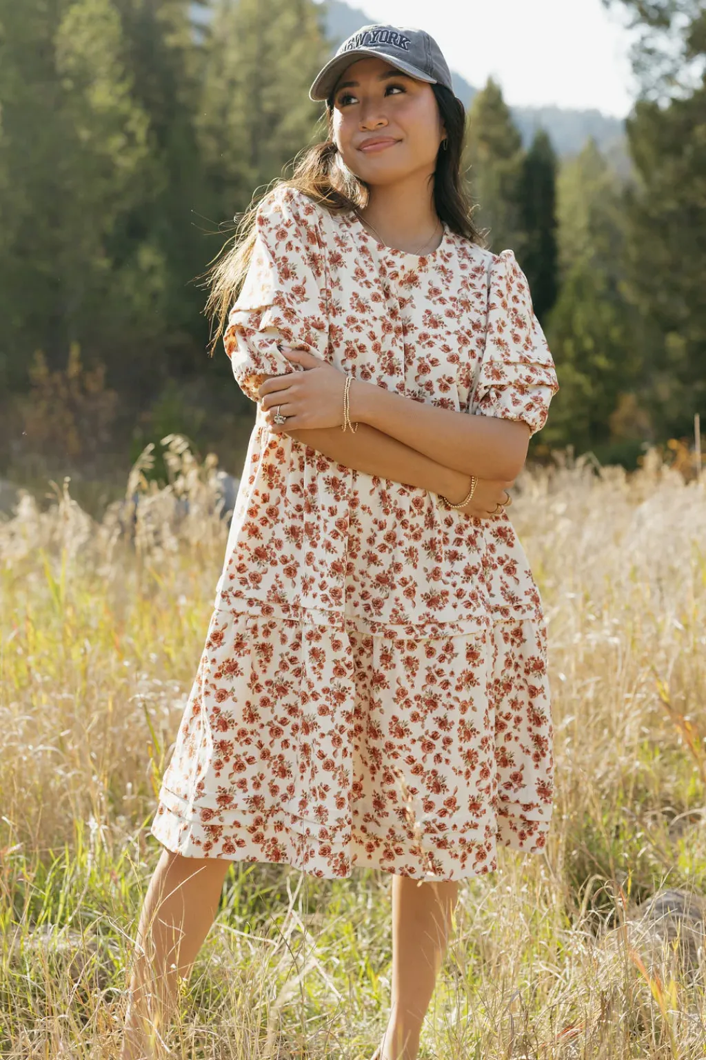 Dongguan Huoyoung Apparel Co Dresses|Maternity Friendly<Gracie Dress-Cream Floral