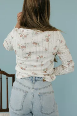 Dongguan Huoyoung Apparel Co Tops|Maternity Friendly<Haisley Top-Ivory Floral